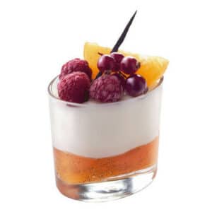 Verrine Elipse pana cotta fruits rouges